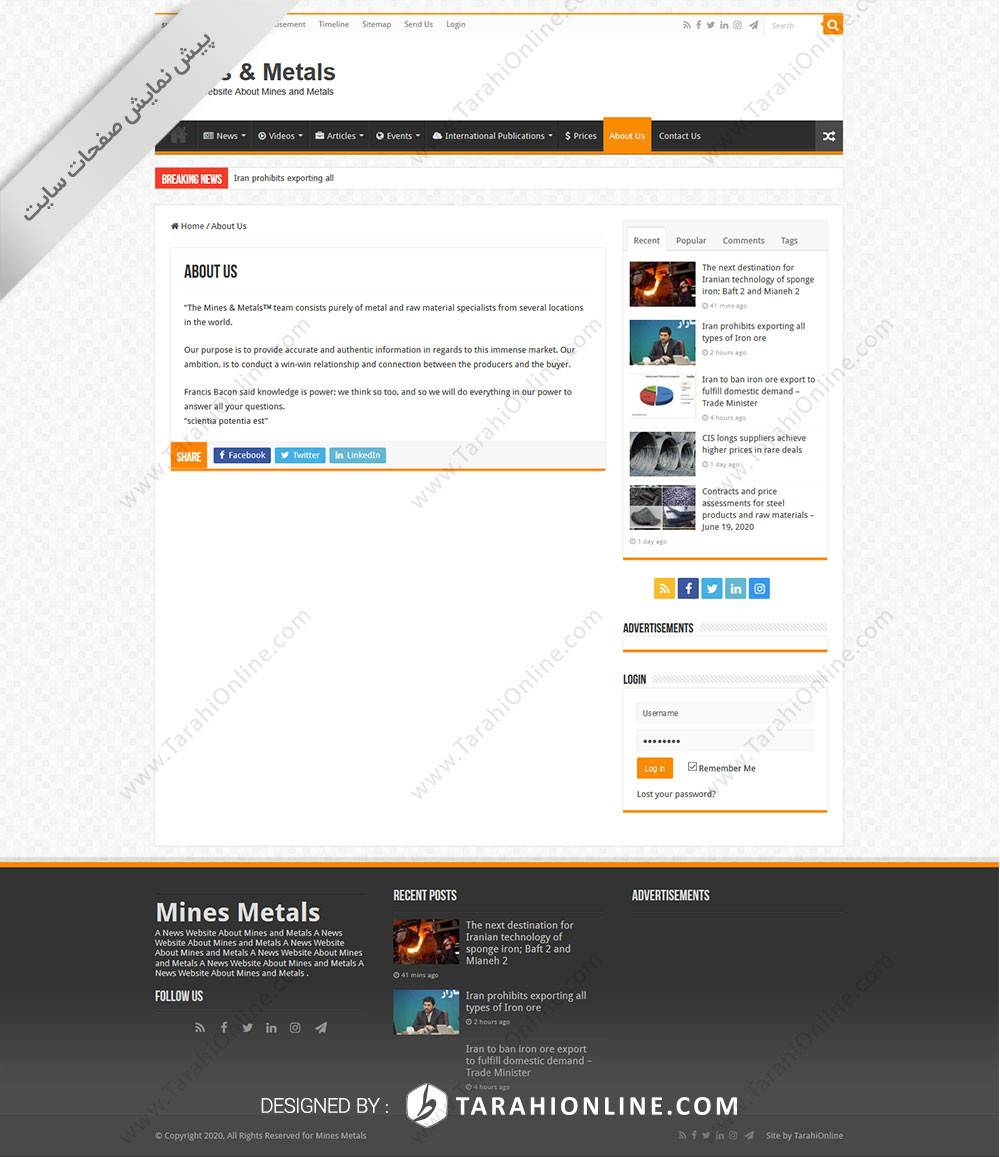 Web Design for Mines Metals - Image 8